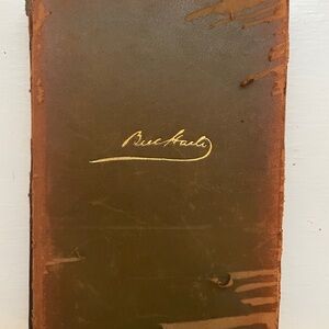 Antique 1898 Bret Harte Stories in Light and Shadow Leather Bound Book- RARE